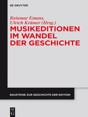 cover image of Musikeditionen im Wandel der Geschichte